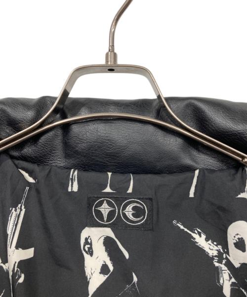 THUG CLUB（サグ クラブ）THUG CLUB (サグ クラブ) メタルロゴ装飾エコレザーパテッドジャケット ブラック サイズ:2の古着・服飾アイテム