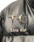 中古・古着 THUG CLUB (サグ クラブ) メタルロゴ装飾エコレザーパテッドジャケット ブラック サイズ:2：50000円