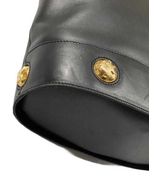 Salvatore Ferragamo（サルヴァトーレ フェラガモ）Salvatore Ferragamo (サルヴァトーレ フェラガモ) レザートートバッグ ブラックの古着・服飾アイテム