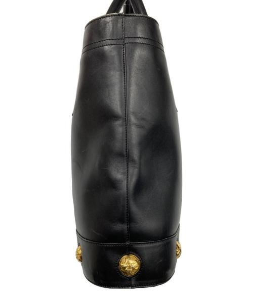 Salvatore Ferragamo（サルヴァトーレ フェラガモ）Salvatore Ferragamo (サルヴァトーレ フェラガモ) レザートートバッグ ブラックの古着・服飾アイテム