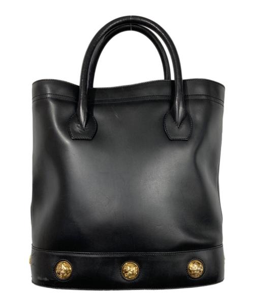 Salvatore Ferragamo（サルヴァトーレ フェラガモ）Salvatore Ferragamo (サルヴァトーレ フェラガモ) レザートートバッグ ブラックの古着・服飾アイテム