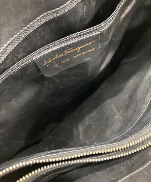 Salvatore Ferragamo（サルヴァトーレ フェラガモ）Salvatore Ferragamo (サルヴァトーレ フェラガモ) レザートートバッグ ブラックの古着・服飾アイテム
