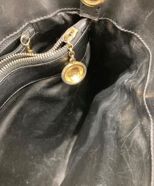 Salvatore Ferragamo（サルヴァトーレ フェラガモ）Salvatore Ferragamo (サルヴァトーレ フェラガモ) レザートートバッグ ブラックの古着・服飾アイテム