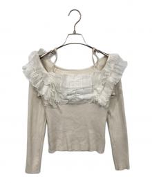 Snidel（スナイデル）の古着「プリーツドッキングプルオーバー」｜ベージュ