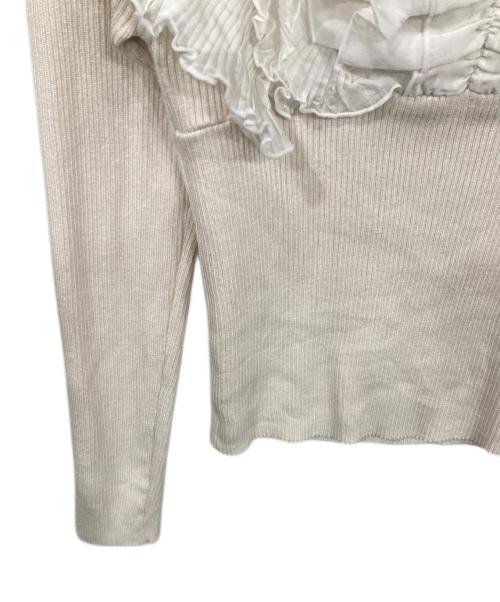Snidel（スナイデル）Snidel (スナイデル) プリーツドッキングプルオーバー ベージュ サイズ:Fの古着・服飾アイテム
