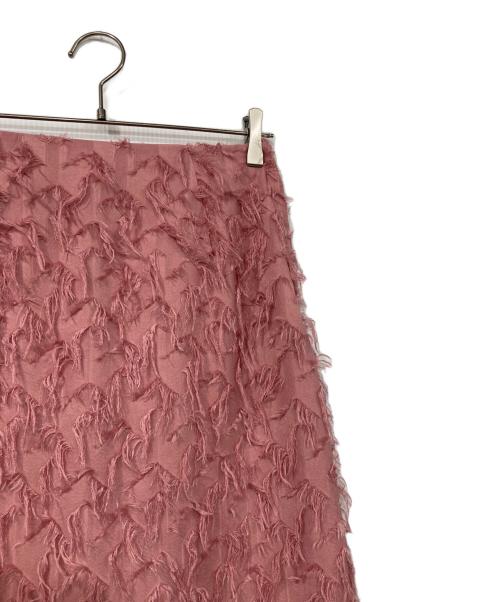 emmi（エミ）emmi (エミ) フリンジジャガードスカート ピンク サイズ:1の古着・服飾アイテム