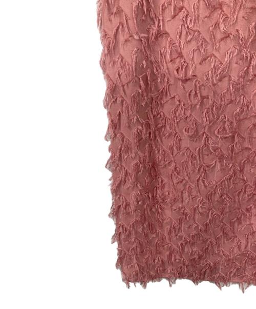 emmi（エミ）emmi (エミ) フリンジジャガードスカート ピンク サイズ:1の古着・服飾アイテム