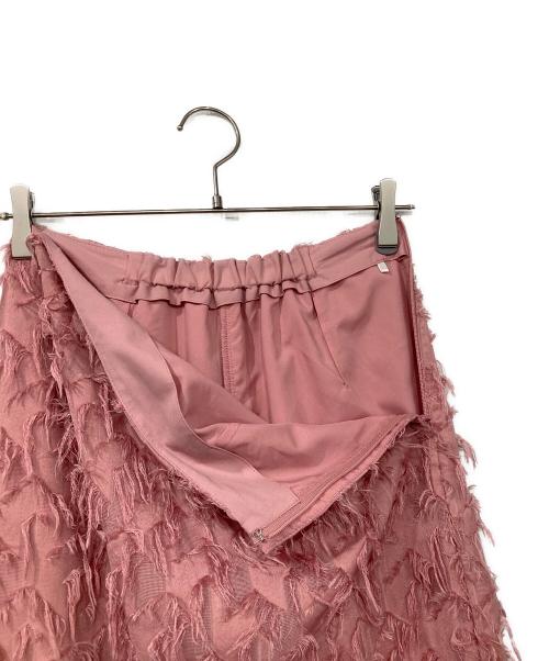 emmi（エミ）emmi (エミ) フリンジジャガードスカート ピンク サイズ:1の古着・服飾アイテム