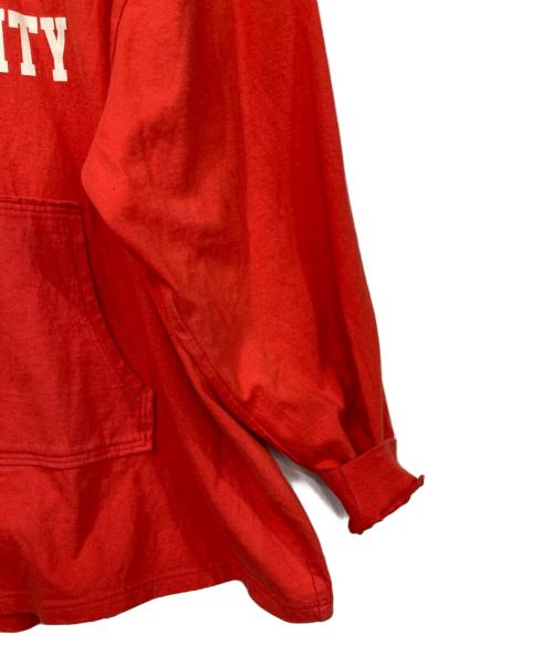 THE SHINZONE（ザ シンゾーン）THE SHINZONE (ザ シンゾーン) HOODIE PRINT LONG TEE オレンジ サイズ:Fの古着・服飾アイテム