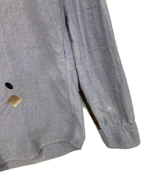 SOPHNET.（ソフネット）SOPHNET. (ソフネット) 再構築シャツ ブルー サイズ:Sの古着・服飾アイテム