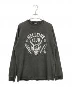 UNDERCOVER×STRANGER THINGSアンダーカバー×ストレンジャーシングス）の古着「HELLFIRECLUB 長袖Tシャツ」｜ブラック