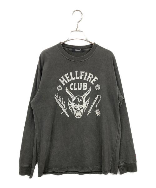 UNDERCOVER（アンダーカバー）UNDERCOVER (アンダーカバー) STRANGER THINGS (ストレンジャーシングス) HELLFIRECLUB 長袖Tシャツ ブラック サイズ:3の古着・服飾アイテム