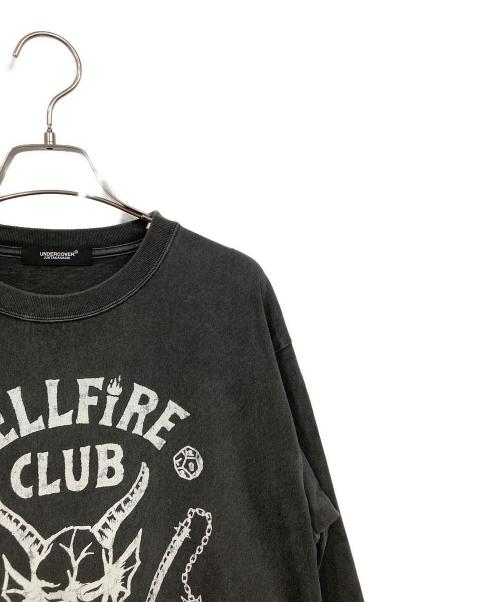 UNDERCOVER（アンダーカバー）UNDERCOVER (アンダーカバー) STRANGER THINGS (ストレンジャーシングス) HELLFIRECLUB 長袖Tシャツ ブラック サイズ:3の古着・服飾アイテム
