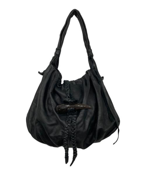 TRES（トレ）TRES (トレ) レザートートバッグ ブラックの古着・服飾アイテム