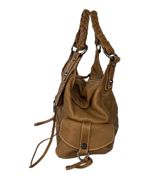 Francesco Biasia（フランシスコ ビアジア）Francesco Biasia (フランシスコ ビアジア) レザーハンドバッグ ブラウンの古着・服飾アイテム