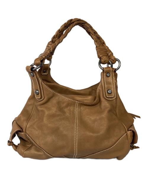 Francesco Biasia（フランシスコ ビアジア）Francesco Biasia (フランシスコ ビアジア) レザーハンドバッグ ブラウンの古着・服飾アイテム