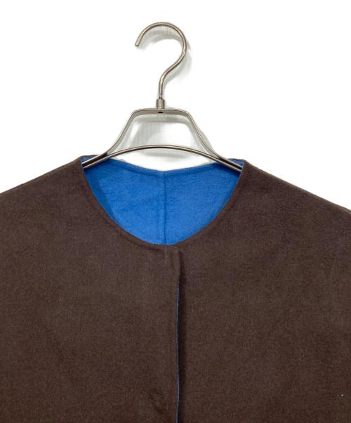 SIMPLICITE（シンプリシテ）simplicite (シンプリシテ) S120ブレンドリバーシブルコート ブラウン サイズ:Mの古着・服飾アイテム