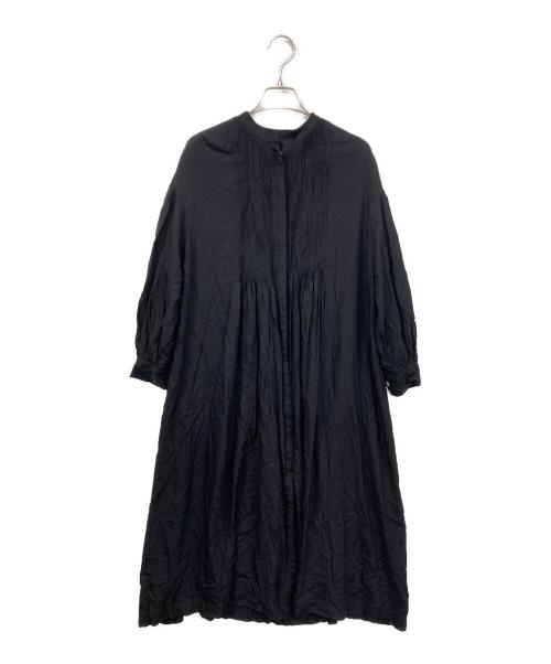 utilite（ユティリテ）utilite (ユティリテ) レーヨンブラウスワンピース ブラック サイズ:表記無しの古着・服飾アイテム