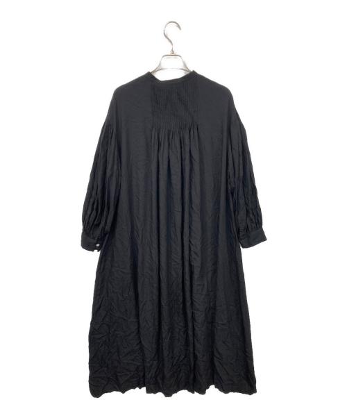 utilite（ユティリテ）utilite (ユティリテ) レーヨンブラウスワンピース ブラック サイズ:表記無しの古着・服飾アイテム