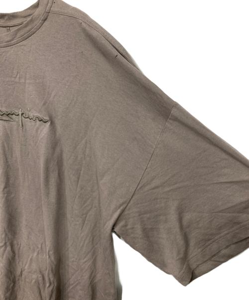 RICK OWENS（リックオウエンス）RICK OWENS (リックオウエンス) Champion (チャンピオン) ロゴエンブロイダリーTシャツ グレー サイズ:M（JPN L）の古着・服飾アイテム