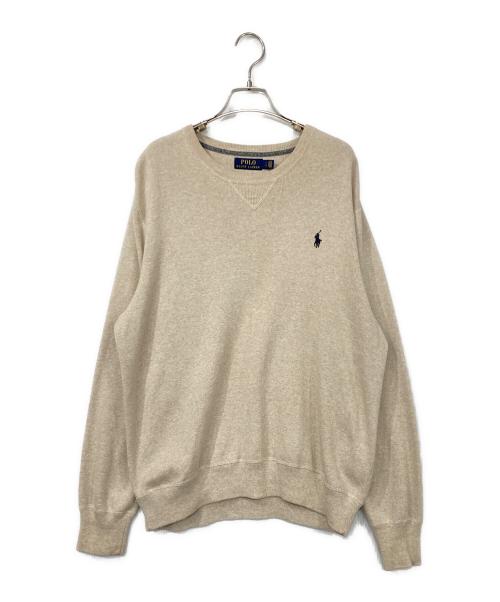 POLO RALPH LAUREN（ポロ・ラルフローレン）POLO RALPH LAUREN (ポロ・ラルフローレン) スウェット ベージュ サイズ:Lの古着・服飾アイテム