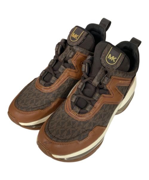 MICHAEL KORS（マイケル・コース）MICHAEL KORS (マイケル・コース) OLYMPIA ETREME TRAINER ブラウン サイズ:8Mの古着・服飾アイテム