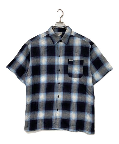 CalTop（キャルトップ）CalTop (キャルトップ) オンブレオープンカラー半袖シャツ ブルー サイズ:Lの古着・服飾アイテム