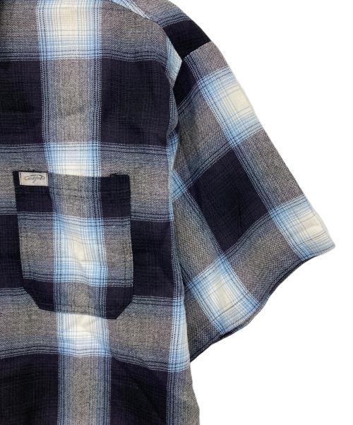 CalTop（キャルトップ）CalTop (キャルトップ) オンブレオープンカラー半袖シャツ ブルー サイズ:Lの古着・服飾アイテム