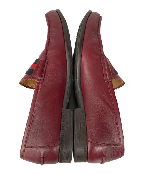 GUCCI（グッチ）GUCCI (グッチ) シェリーラインローファー ワインレッド サイズ: 8 1/2の古着・服飾アイテム