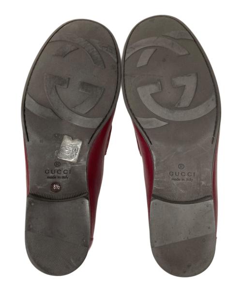 GUCCI（グッチ）GUCCI (グッチ) シェリーラインローファー ワインレッド サイズ: 8 1/2の古着・服飾アイテム