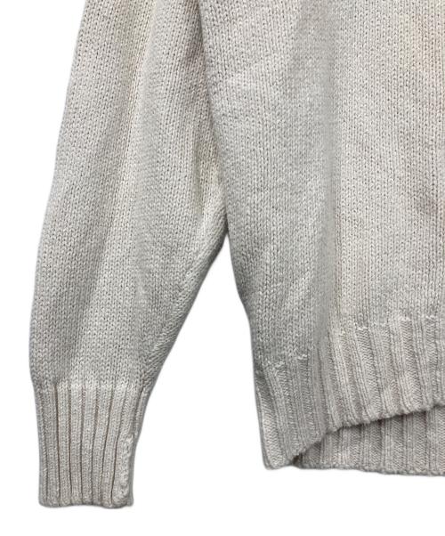 POLO RALPH LAUREN（ポロ・ラルフローレン）POLO RALPH LAUREN (ポロ・ラルフローレン) コットンVネックニット ホワイト サイズ:Lの古着・服飾アイテム