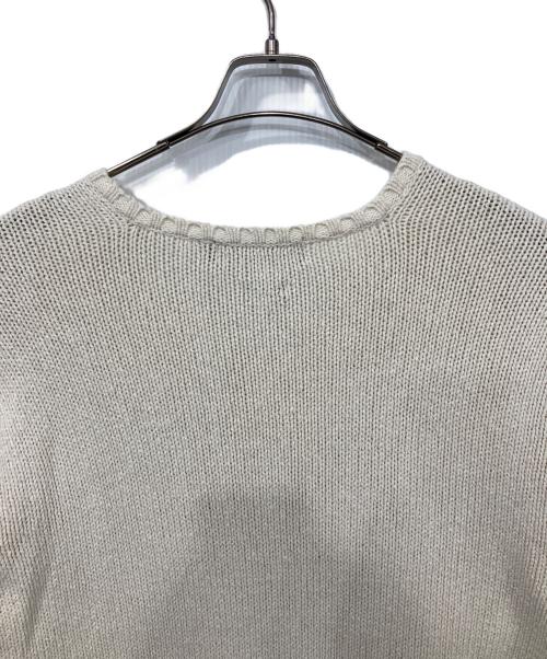 POLO RALPH LAUREN（ポロ・ラルフローレン）POLO RALPH LAUREN (ポロ・ラルフローレン) コットンVネックニット ホワイト サイズ:Lの古着・服飾アイテム