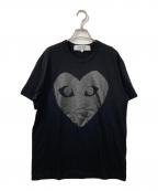 PLAY COMME des GARCONSプレイコムデギャルソン）の古着「ハートTシャツ」｜ブラック