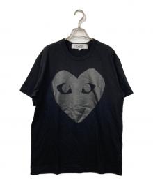 PLAY COMME des GARCONS（プレイコムデギャルソン）の古着「ハートTシャツ」｜ブラック