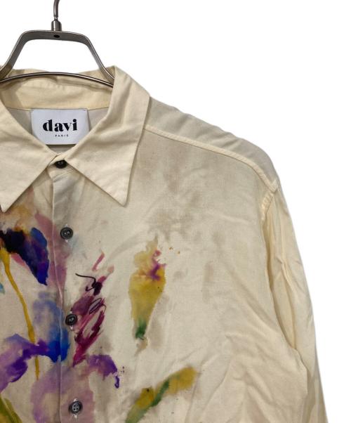 davi paris（ダヴィ パリ）davi paris (ダヴィ パリ) デザインシャツ ベージュ サイズ:Sの古着・服飾アイテム
