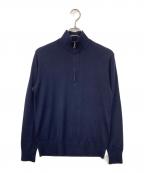 BROOKS BROTHERSブルックスブラザーズ）の古着「メリノウールハーフジップニット」｜ネイビー
