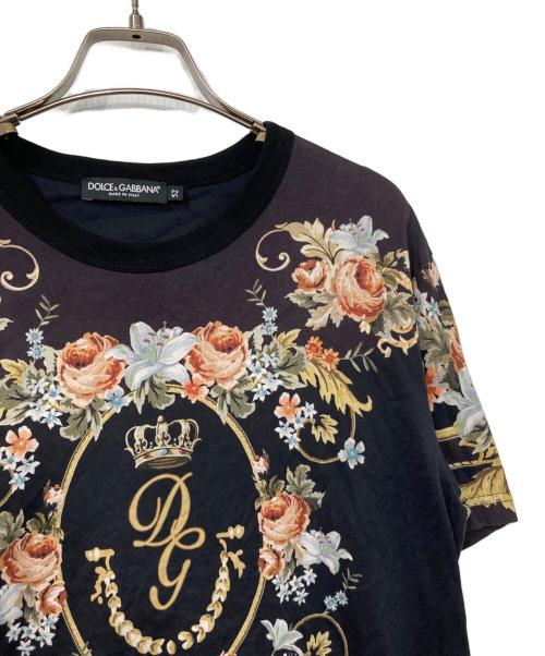 DOLCE & GABBANA（ドルチェ＆ガッバーナ）DOLCE & GABBANA (ドルチェ＆ガッバーナ) プリントTシャツ ブラック サイズ:52の古着・服飾アイテム