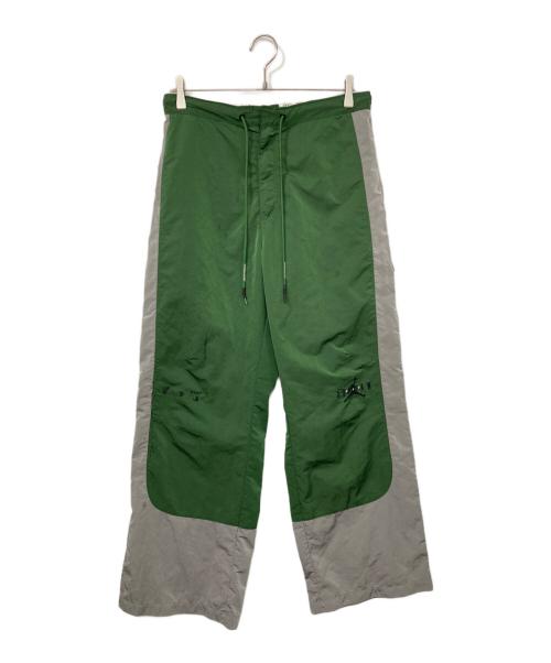 OFFWHITE（オフホワイト）OFFWHITE (オフホワイト) JORDAN (ジョーダン) ナイロントラックパンツ グリーン サイズ:Lの古着・服飾アイテム