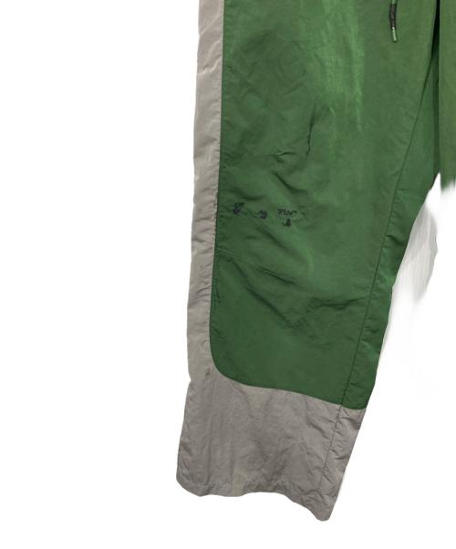 OFFWHITE（オフホワイト）OFFWHITE (オフホワイト) JORDAN (ジョーダン) ナイロントラックパンツ グリーン サイズ:Lの古着・服飾アイテム