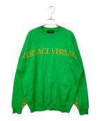 VERSACEヴェルサーチェ）の古着「Graphic Print Crewneck」｜グリーン