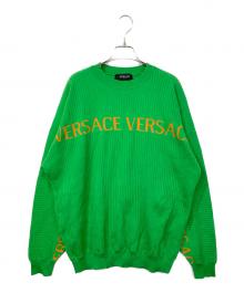 VERSACE（ヴェルサーチェ）の古着「Graphic Print Crewneck」｜グリーン
