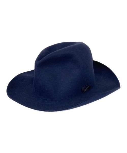 BORSALINO（ボルサリーノ）BORSALINO (ボルサリーノ) フェルト中折れハット ネイビーの古着・服飾アイテム