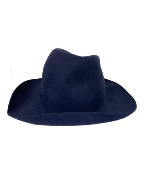 BORSALINO（ボルサリーノ）BORSALINO (ボルサリーノ) フェルト中折れハット ネイビーの古着・服飾アイテム