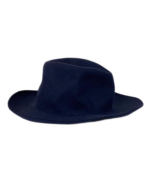 BORSALINO（ボルサリーノ）BORSALINO (ボルサリーノ) フェルト中折れハット ネイビーの古着・服飾アイテム