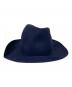 中古・古着 BORSALINO (ボルサリーノ) フェルト中折れハット ネイビー：12000円