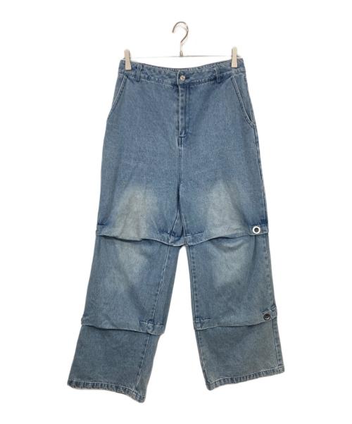 THELEADER（ザリーダー）THELEADER (ザリーダー) ワイドデニムパンツ インディゴ サイズ:Lの古着・服飾アイテム