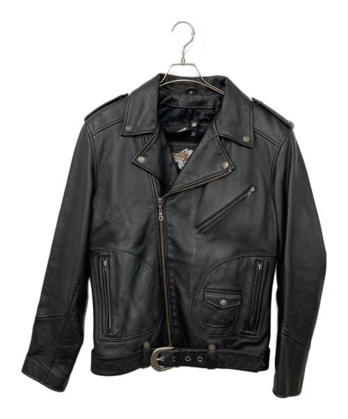 HARLEY-DAVIDSON（ハーレーダビッドソン）HARLEY-DAVIDSON (ハーレーダビッドソン) ダブルライダースジャケット ブラック サイズ:Ｍの古着・服飾アイテム