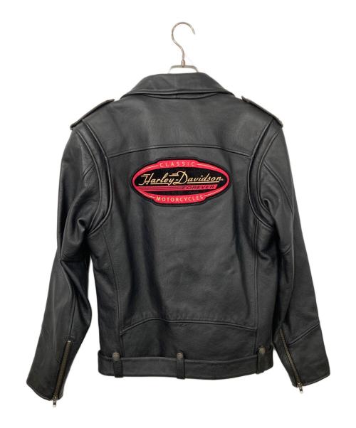HARLEY-DAVIDSON（ハーレーダビッドソン）HARLEY-DAVIDSON (ハーレーダビッドソン) ダブルライダースジャケット ブラック サイズ:Ｍの古着・服飾アイテム