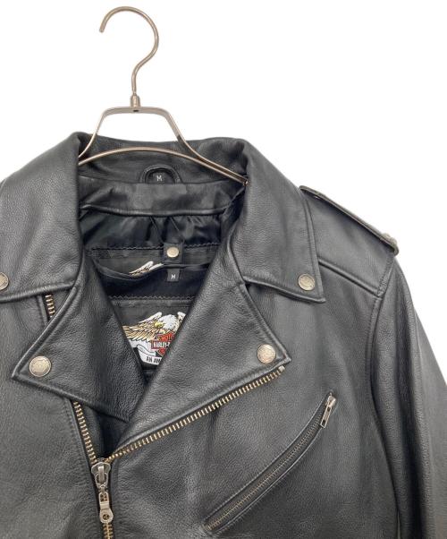 HARLEY-DAVIDSON（ハーレーダビッドソン）HARLEY-DAVIDSON (ハーレーダビッドソン) ダブルライダースジャケット ブラック サイズ:Ｍの古着・服飾アイテム
