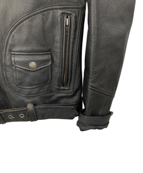 HARLEY-DAVIDSON（ハーレーダビッドソン）HARLEY-DAVIDSON (ハーレーダビッドソン) ダブルライダースジャケット ブラック サイズ:Ｍの古着・服飾アイテム